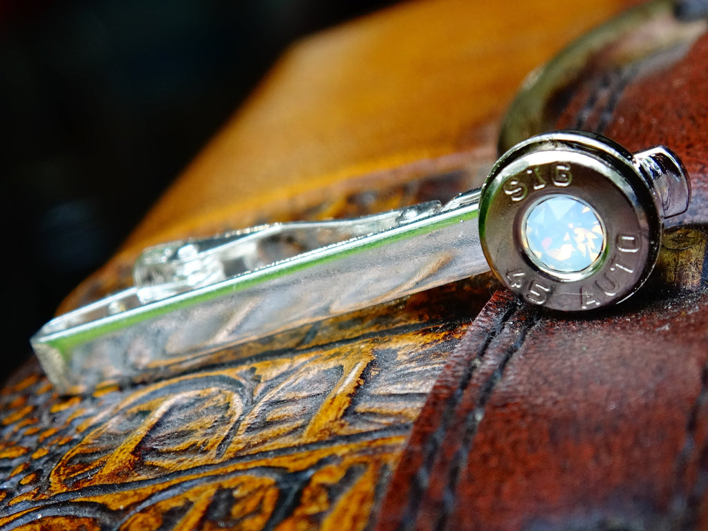 Bullet tie clip .45 ACP opal (etsy image id: 2329811028)