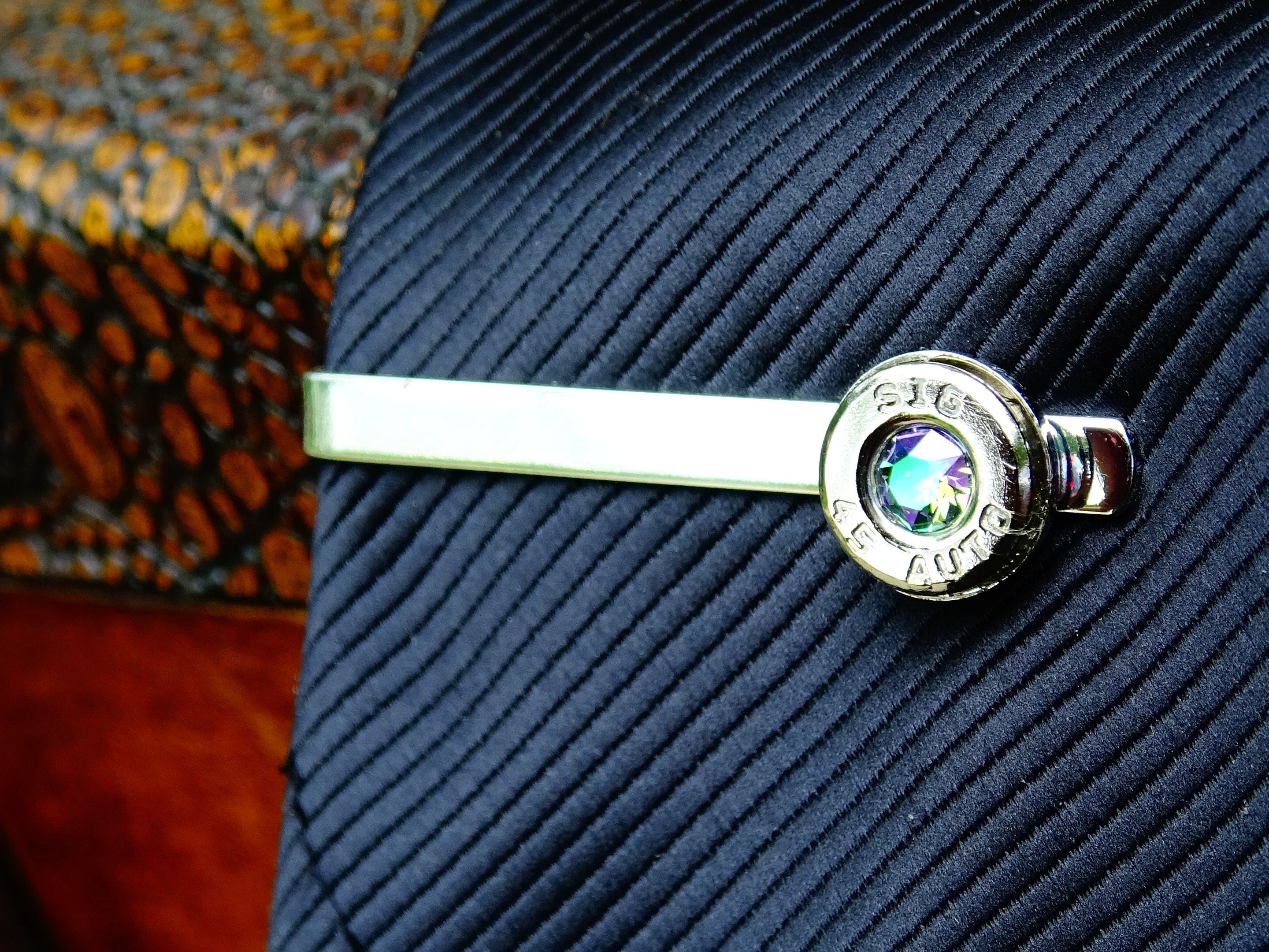 Bullet tie clip .45 ACP alexandrite (etsy image id: 2329820948)
