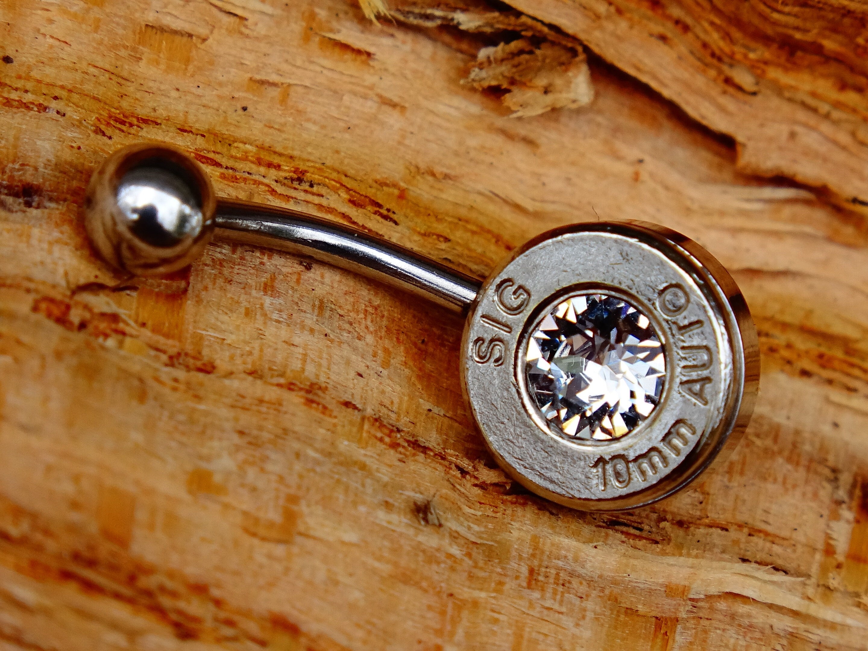 Navel ring belly button ring Bullet __etsy:2332794125