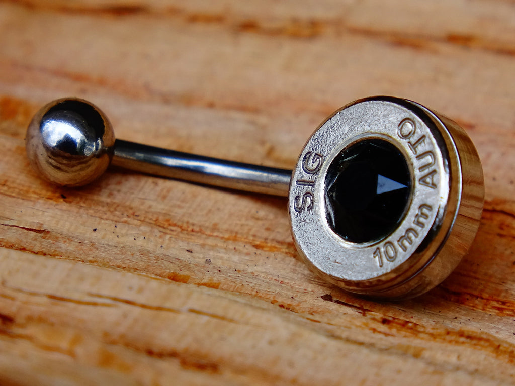 Bullet navel ring belly button ring onyx (etsy image id: 2332812851)