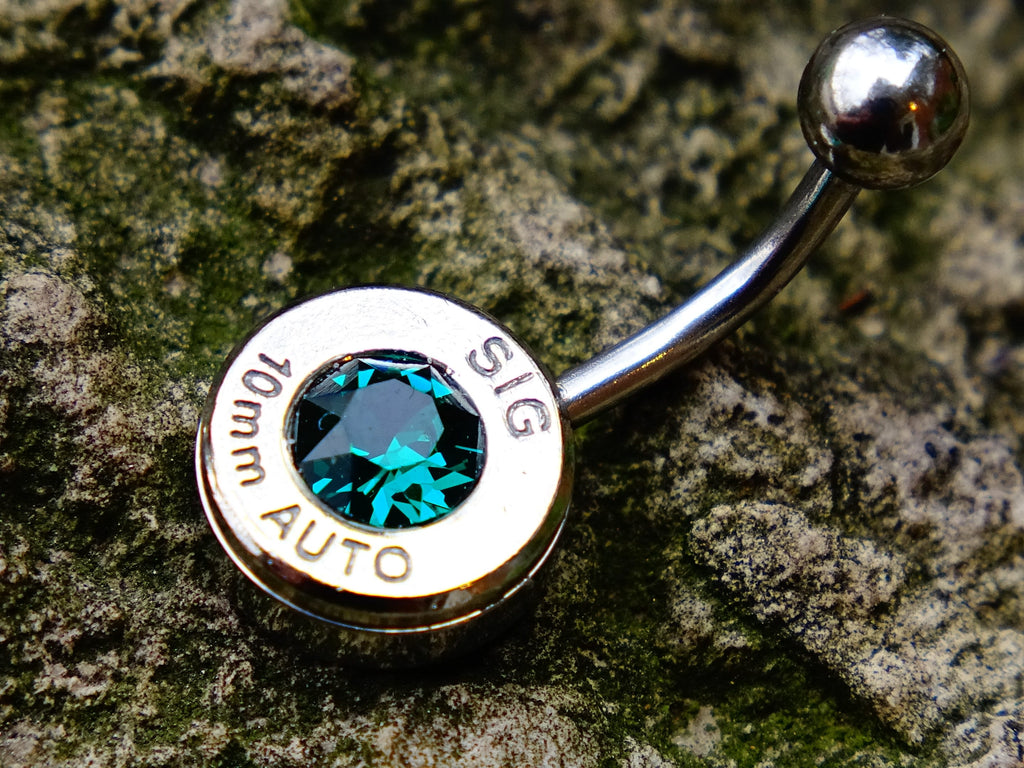 Bullet navel ring belly button ring emerald (etsy image id: 2332830123)