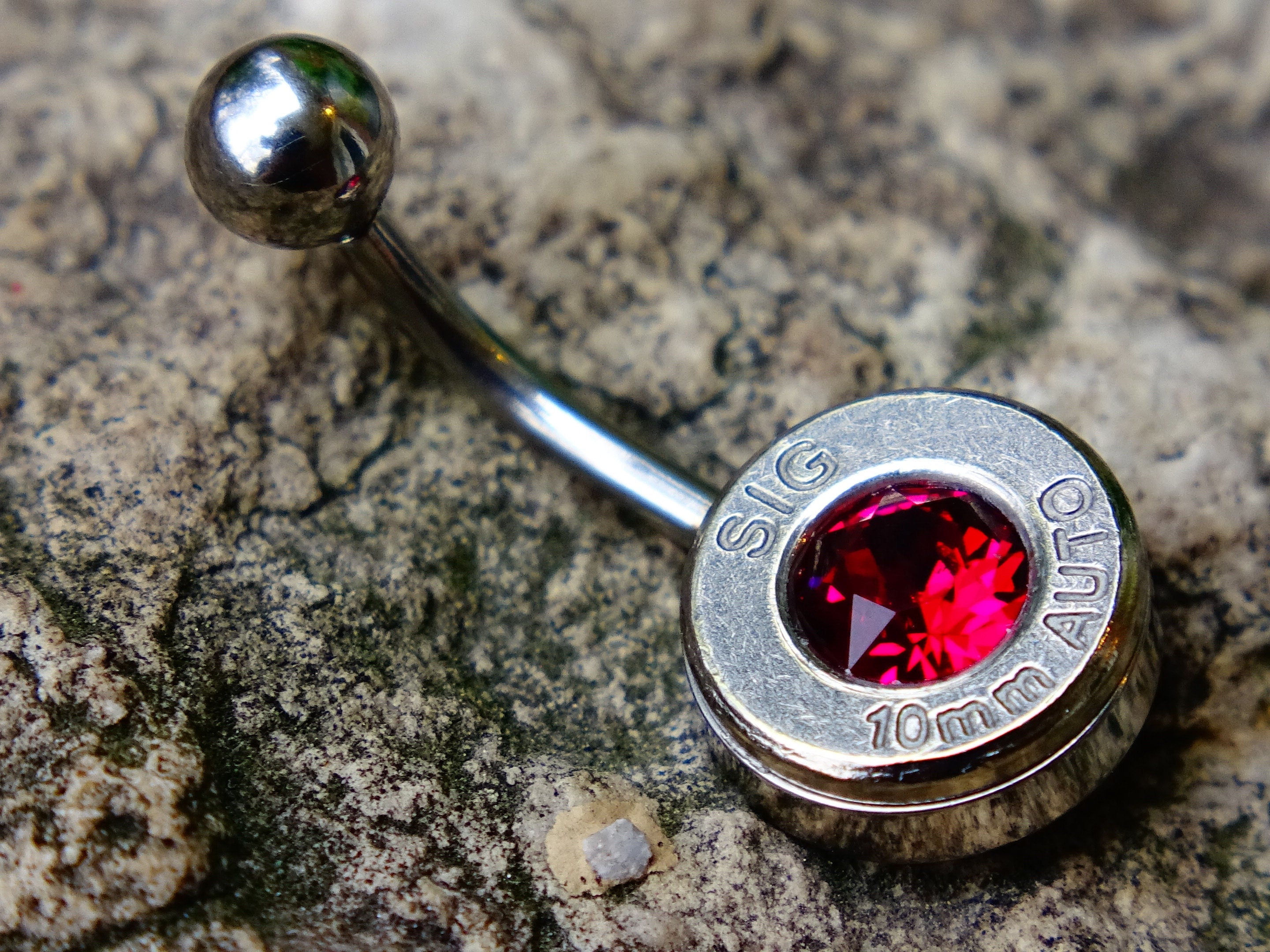 Bullet navel ring belly button ring ruby (etsy image id: 2332832441)