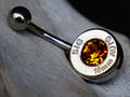 Bullet navel ring belly button ring topaz (etsy image id: 2334309575)