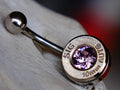 Bullet navel ring belly button ring light amethyst (etsy image id: 2334341669)