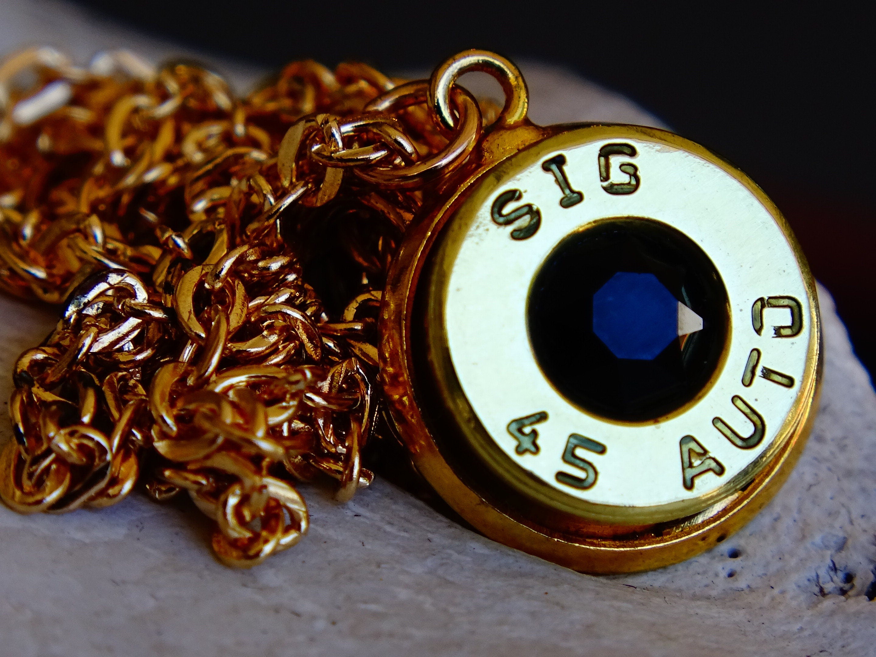 Bullet necklace 45 onyx __etsy:2336110191