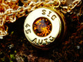Bullet necklace brass topaz (etsy image id: 2342729475)