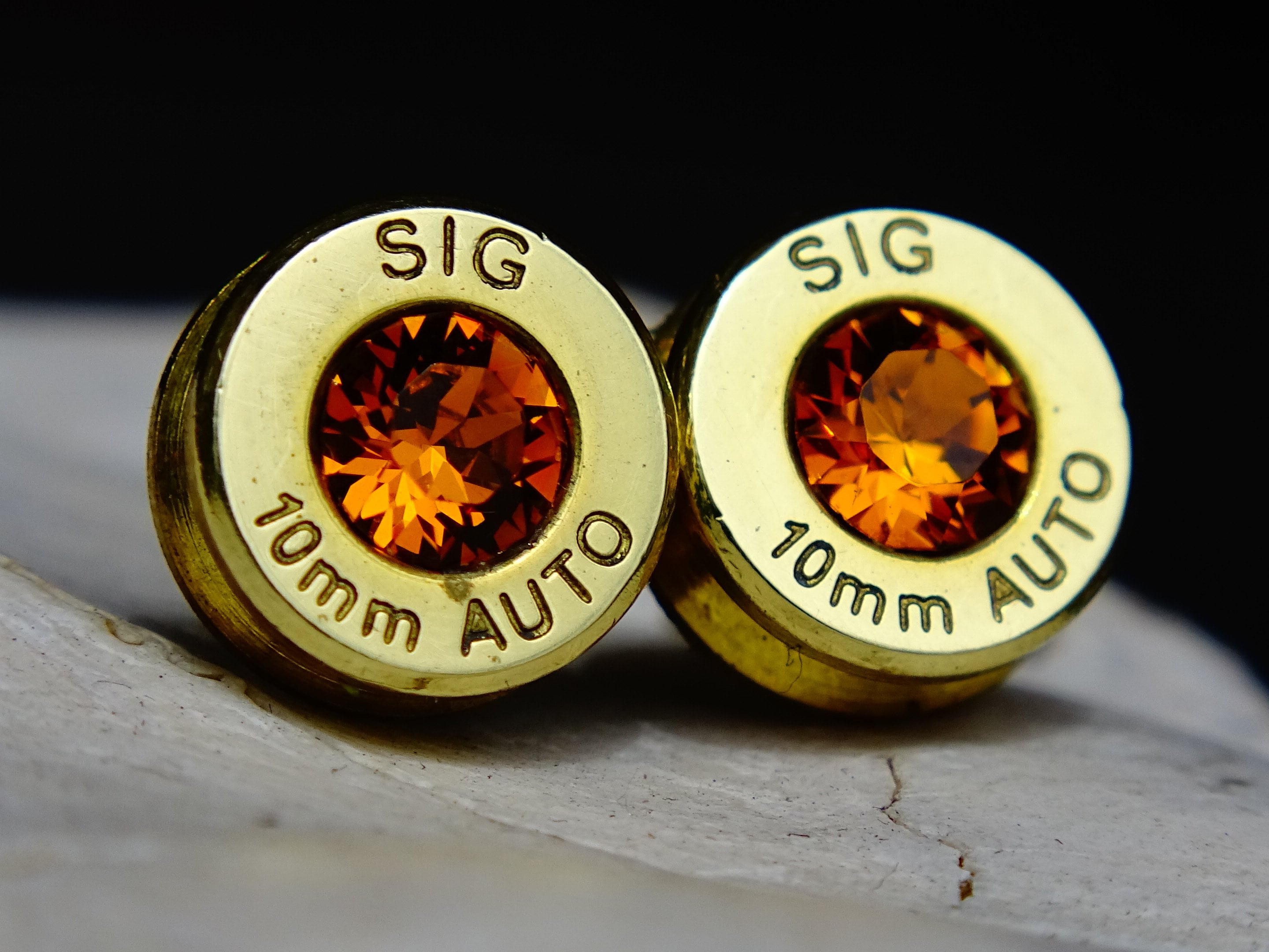 Bullet earrings & necklace topaz (etsy image id: 2342733685)