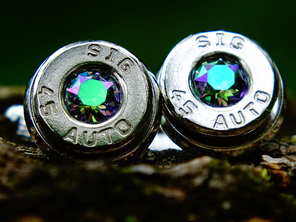 Bullet cufflinks & tie clip set alexandrite (etsy image id: 2377413871)