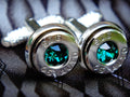 Bullet cufflinks .45 ACP emerald (etsy image id: 2625858855)