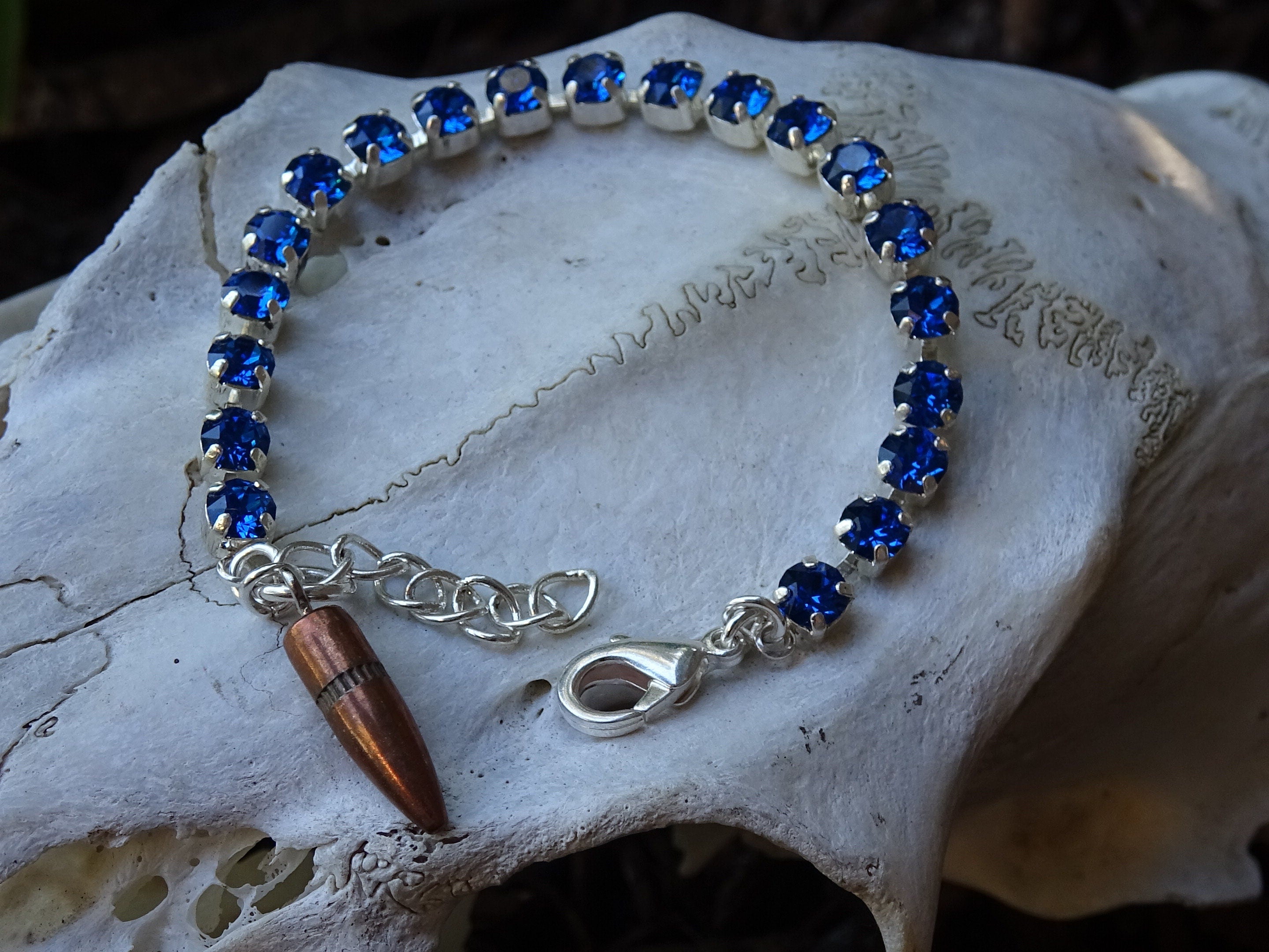 bullet bracelet Sapphire (etsy image id: 3397541528)