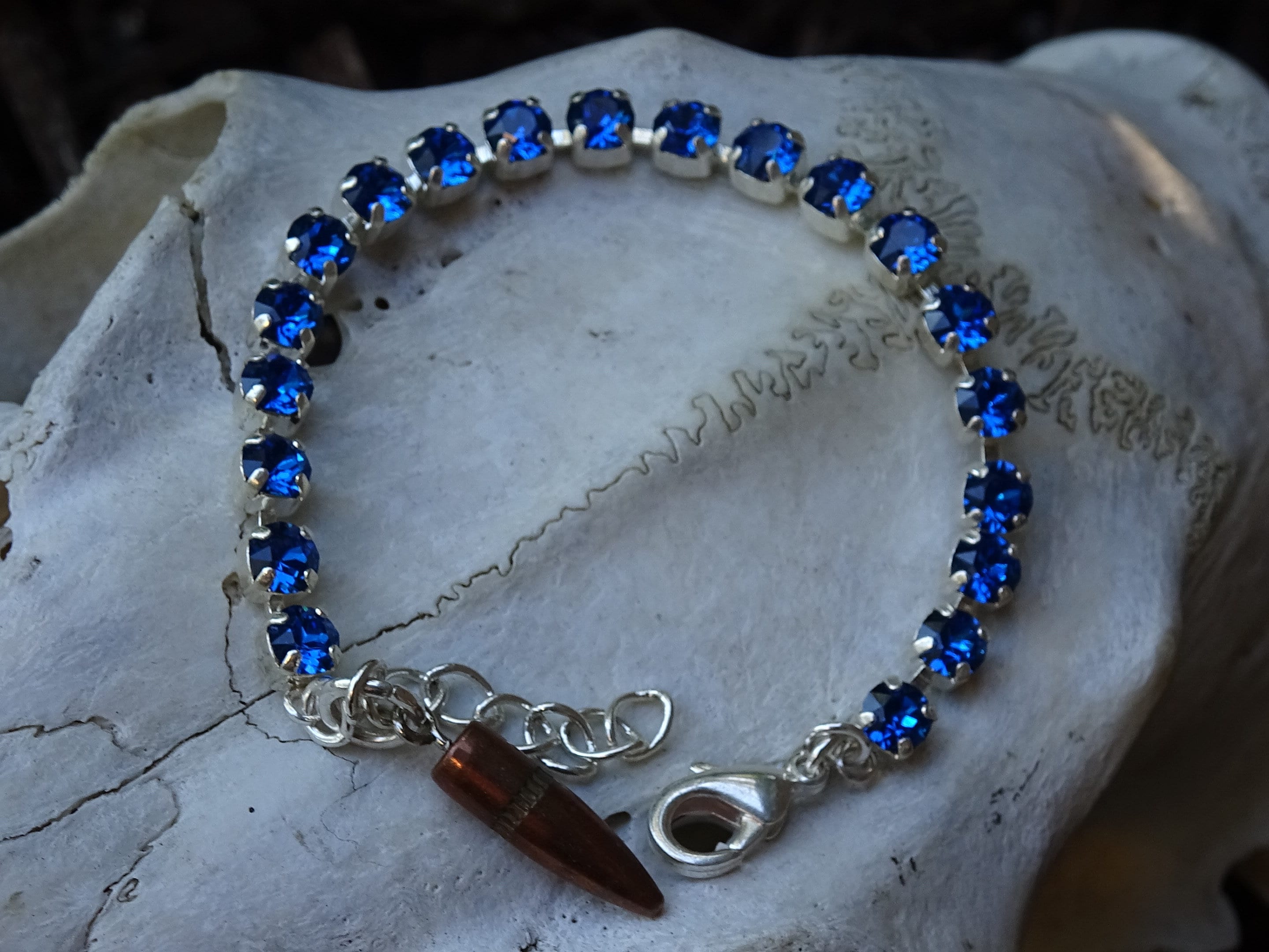 bullet bracelet Sapphire (etsy image id: 3397541646)