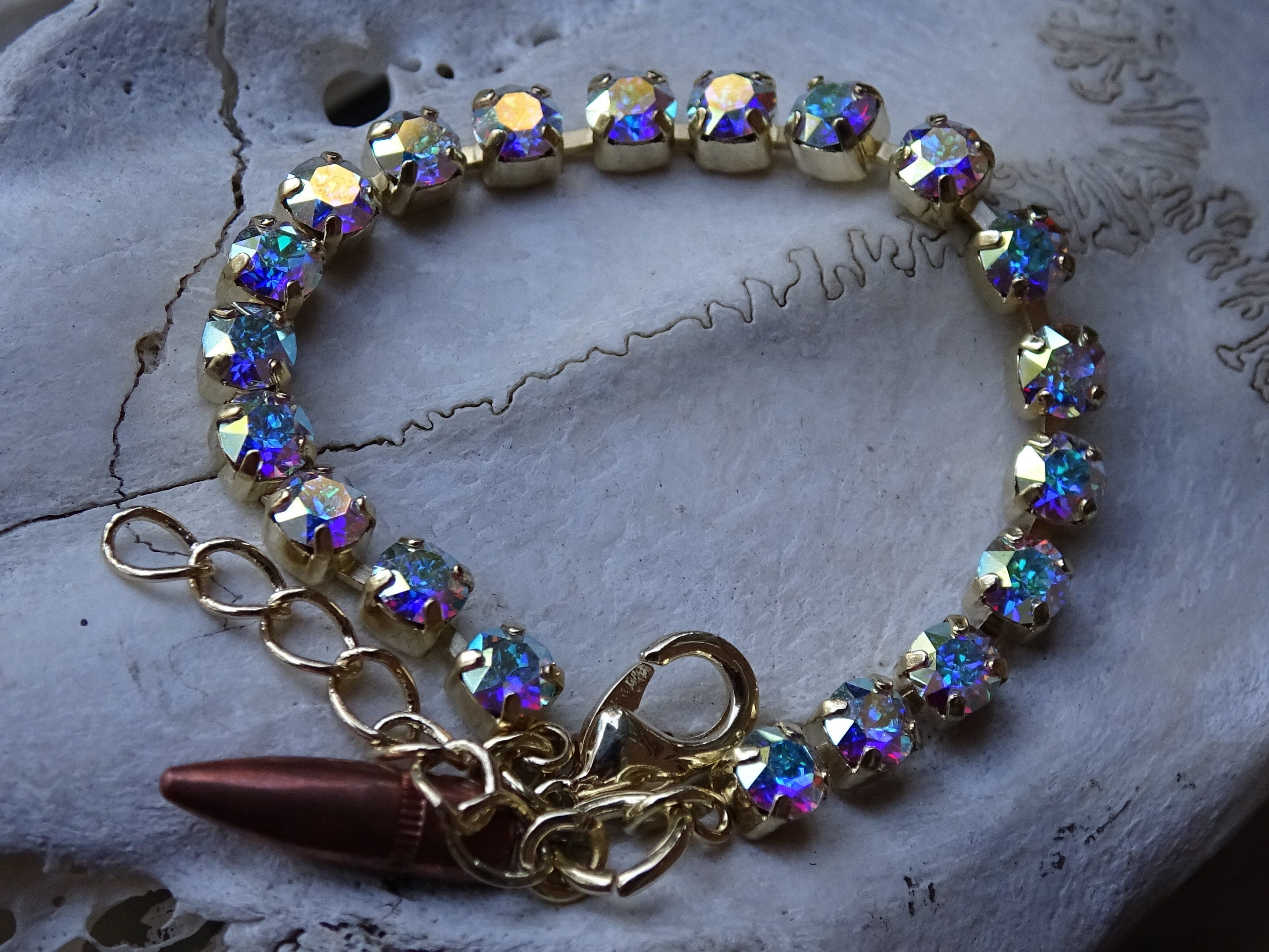 bullet bracelet Aurora borealis (etsy image id: 3397631900)