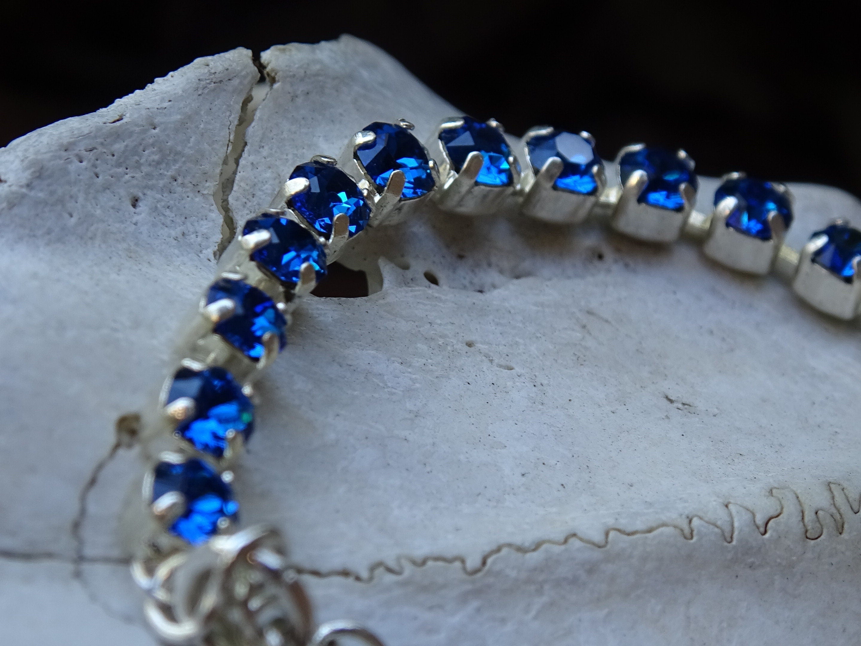bullet bracelet Sapphire (etsy image id: 3445210911)