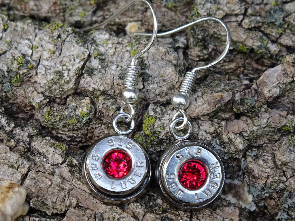 Bullet earring and necklace set shepherd hook garnet (etsy image id: 4240268000)