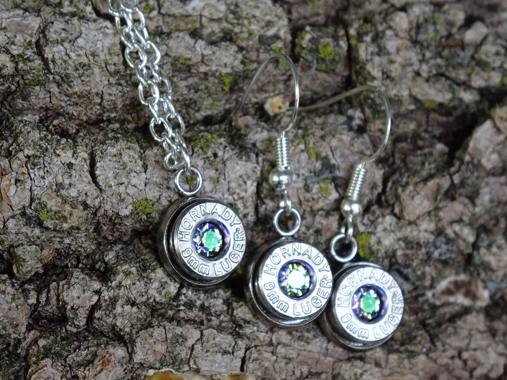 Bullet earring and necklace set shepherd hook alexandrite (etsy image id: 4240353882)