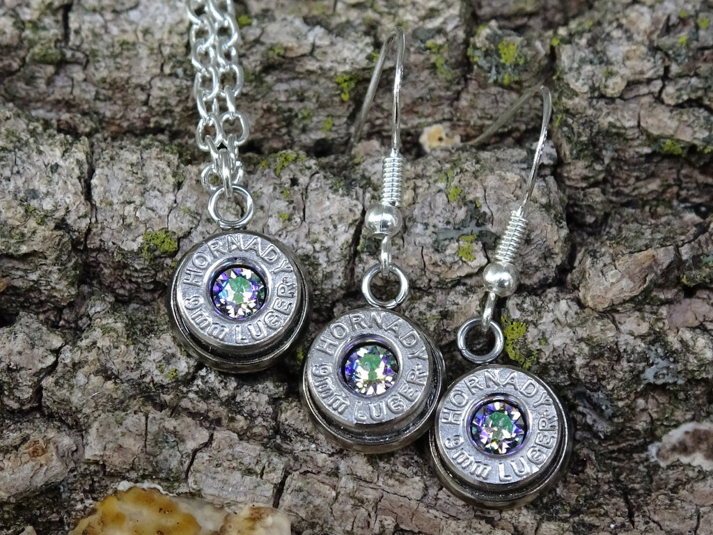 Bullet earring and necklace set shepherd hook alexandrite (etsy image id: 4240354180)