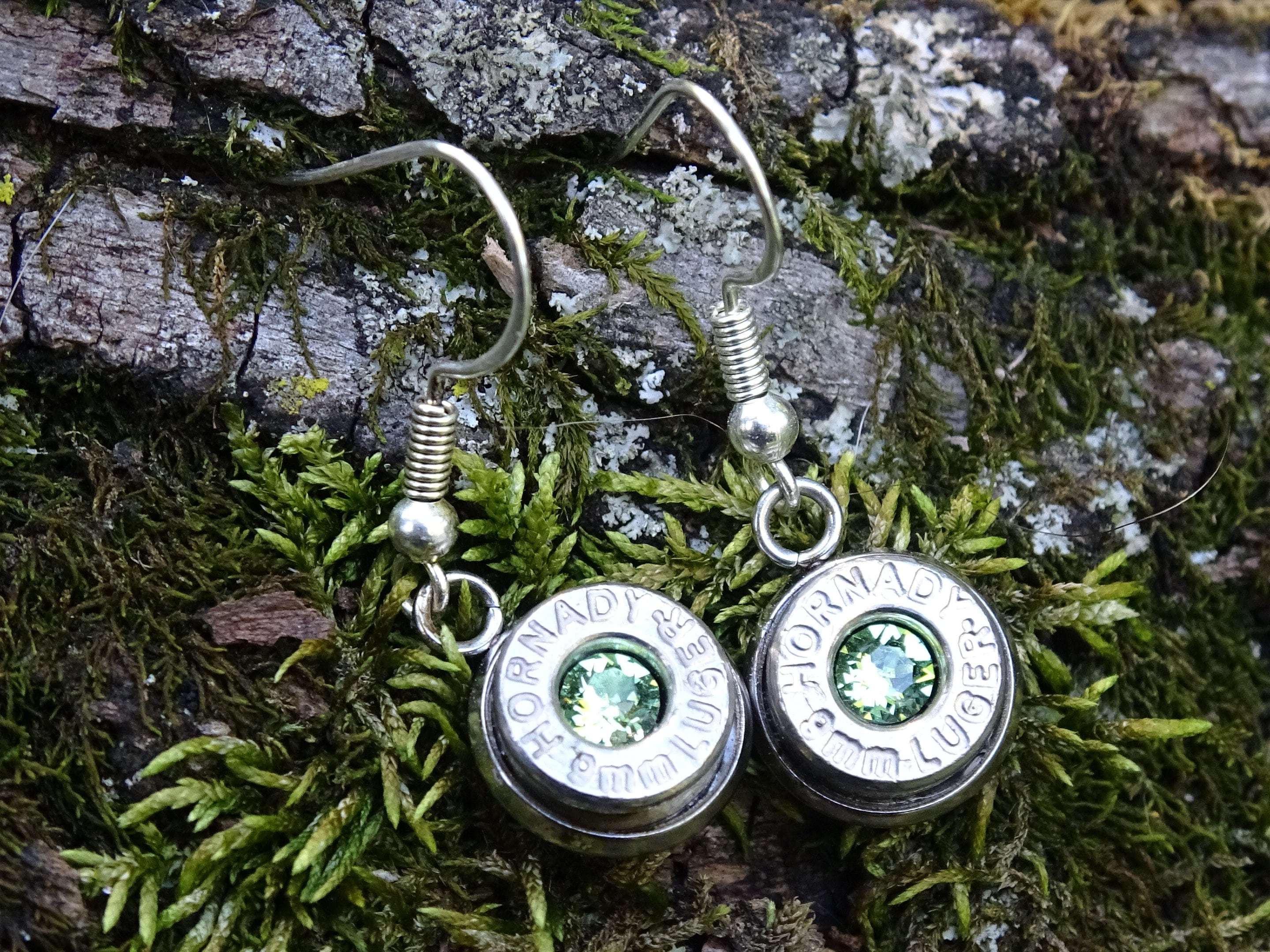 Bullet earring shepherd hook peridot (etsy image id: 4240358166)