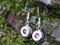 Bullet earring shepherd hook pink tourmaline (etsy image id: 4240362264)