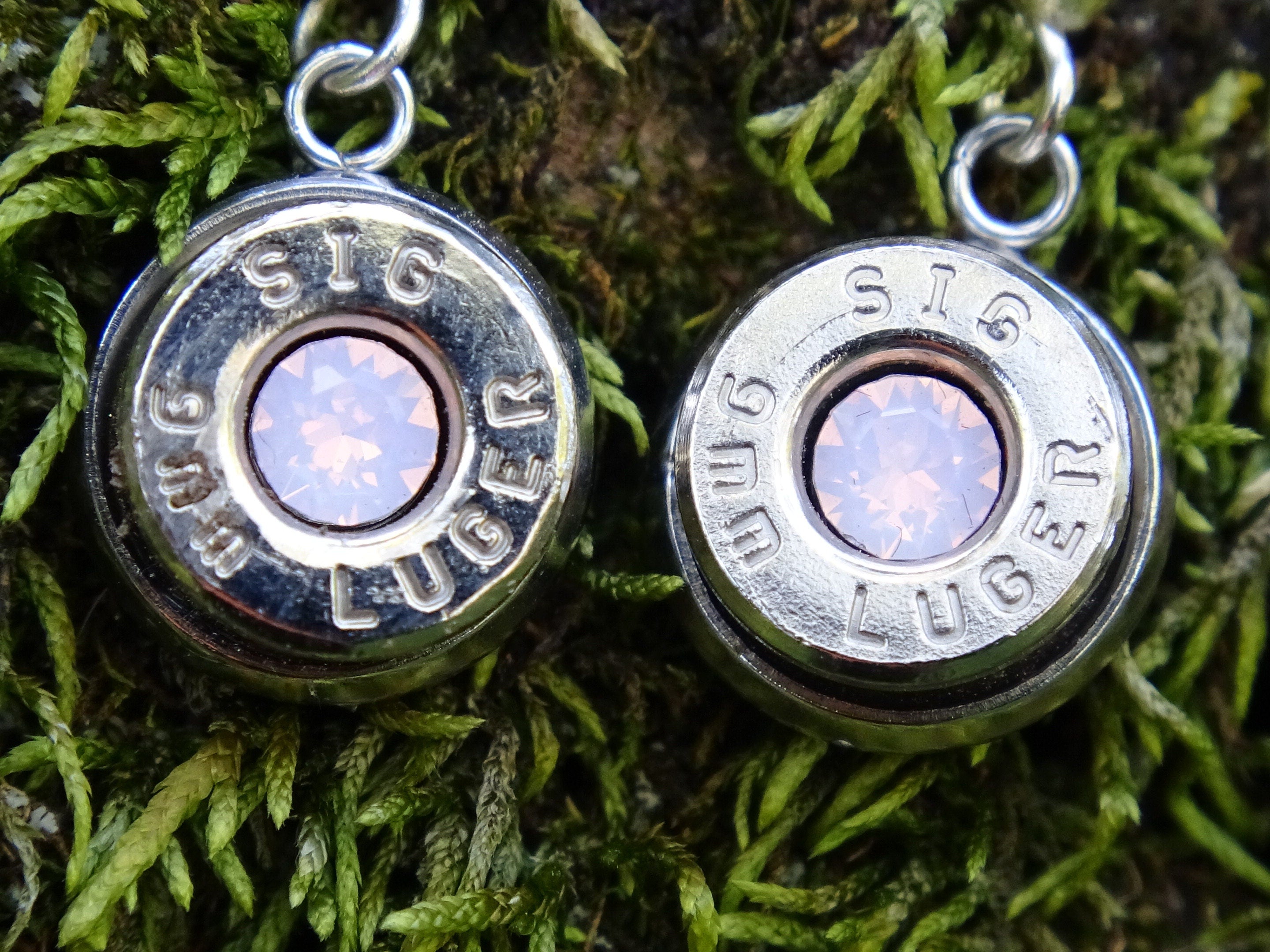 Bullet earring shepherd hook pink opal (etsy image id: 4240367986)