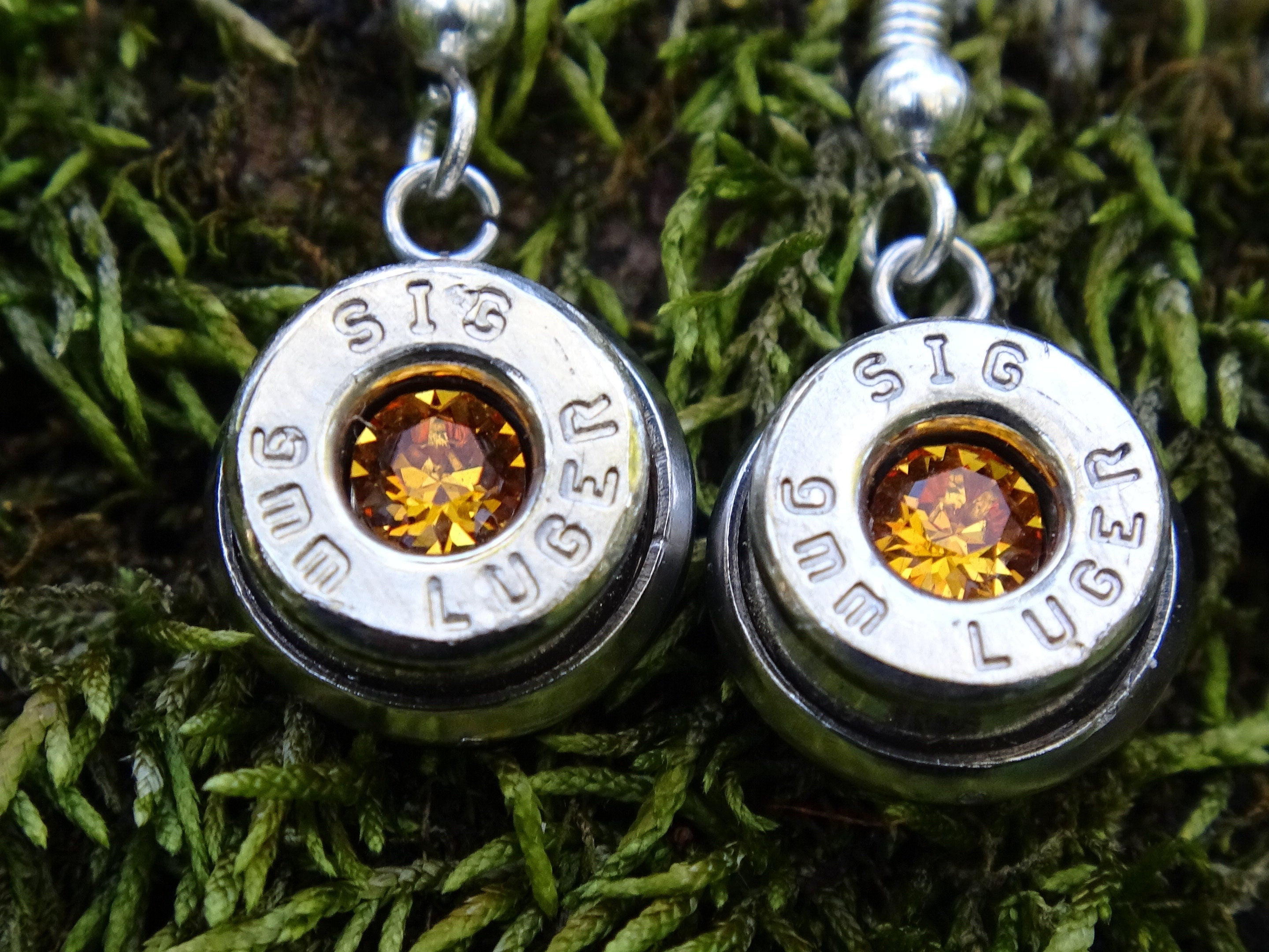 Bullet earring shepherd hook topaz (etsy image id: 4240381082)