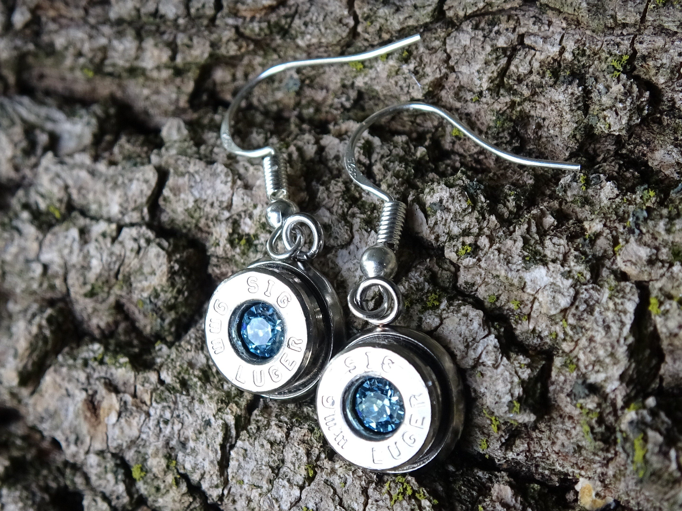 Bullet earring shepherd hook aquamarine (etsy image id: 4287954117)