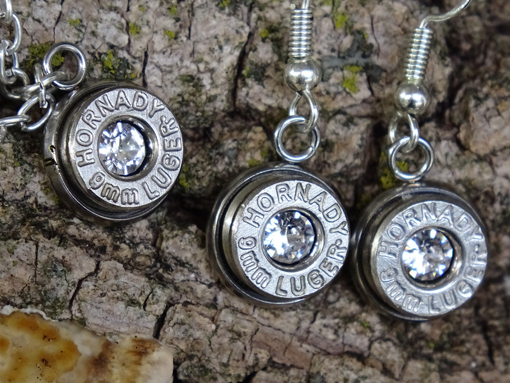 Bullet earring and necklace set shepherd hook cz (etsy image id: 4287975935)