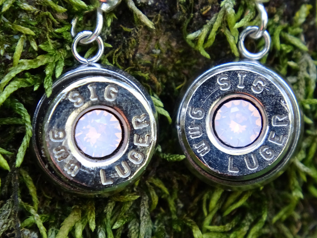 Bullet earring shepherd hook pink opal (etsy image id: 4288013135)