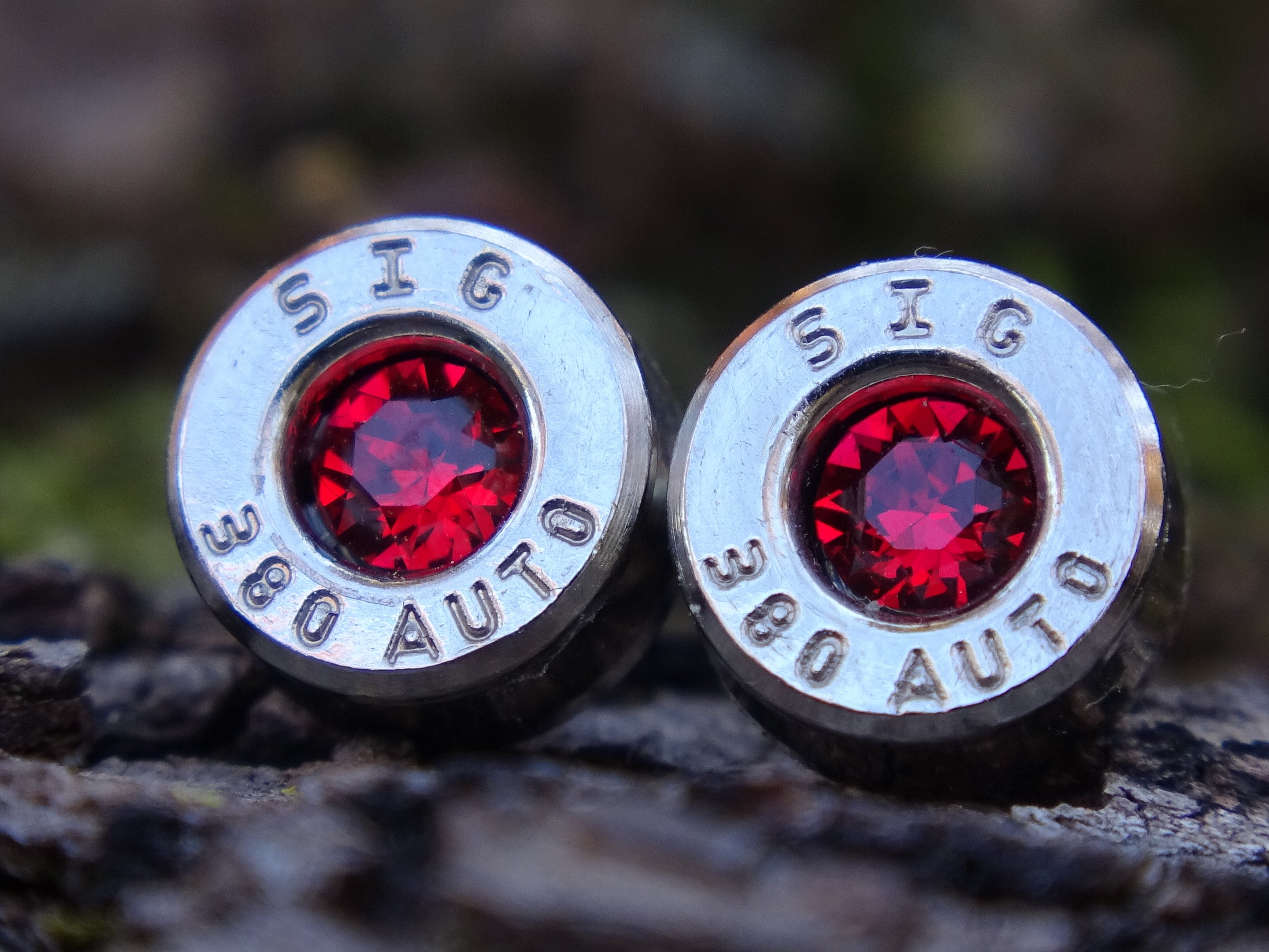 Bullet earring 380 auto garnet (etsy image id: 4307218718)