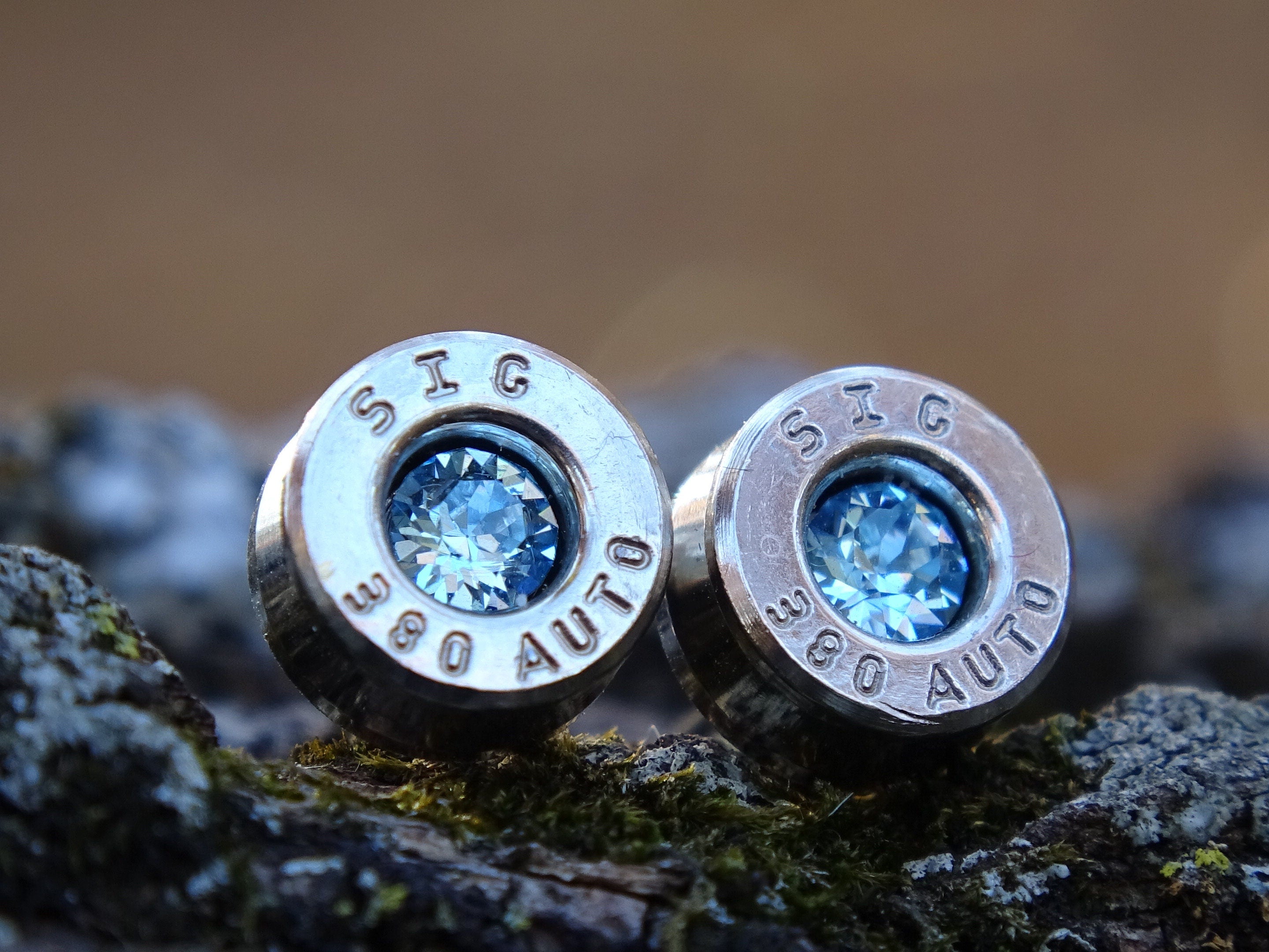 Bullet earring 380 auto Aquamarine (etsy image id: 4307287606)