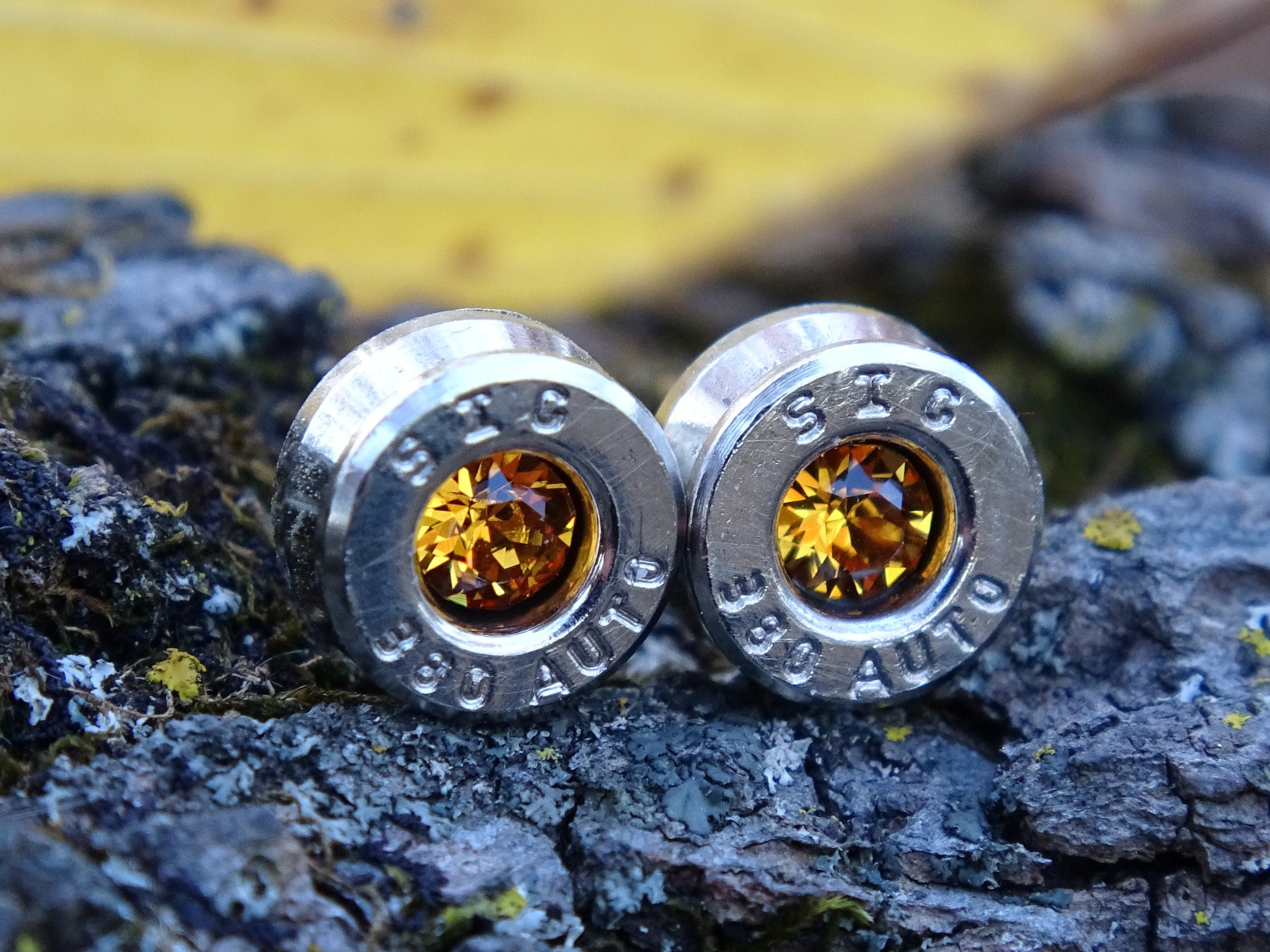 Bullet earring 380 auto Topaz (etsy image id: 4307350716)