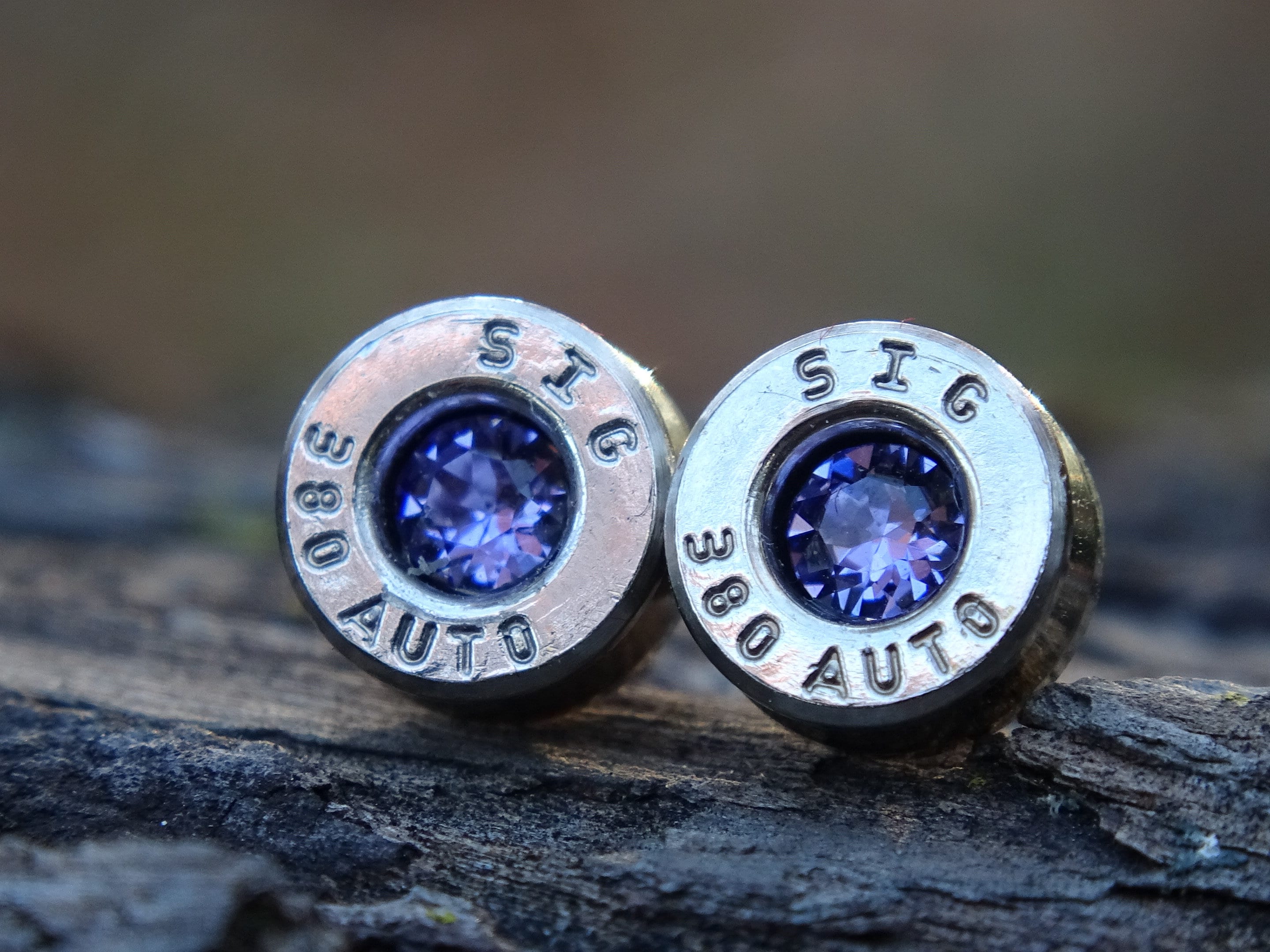 Bullet earring 380 auto Tanzanite (etsy image id: 4307358242)