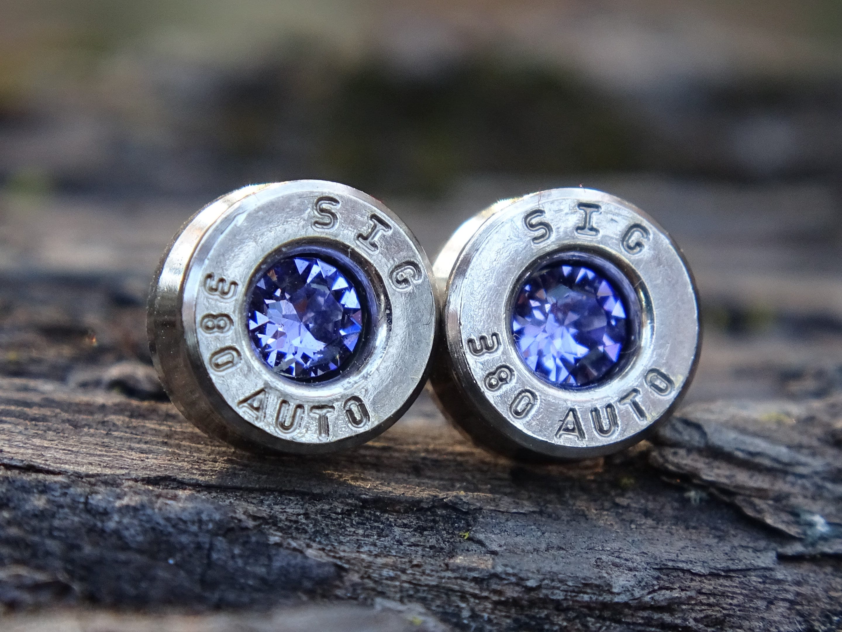 Bullet earring 380 auto Tanzanite (etsy image id: 4307358444)