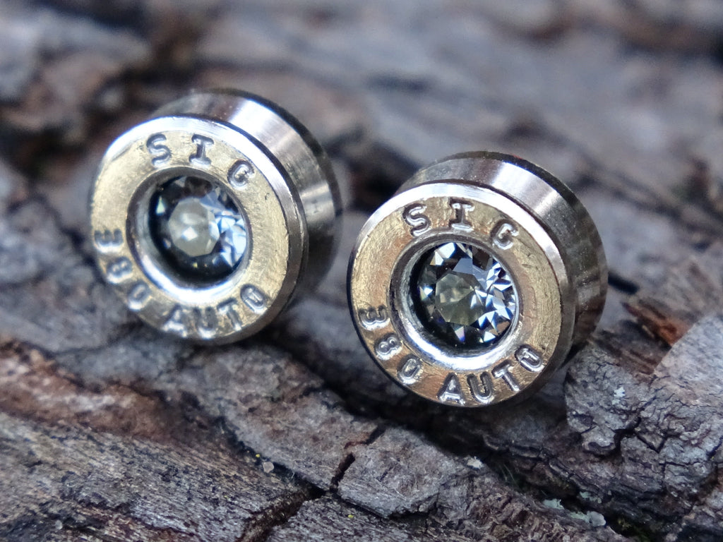 Bullet earring 380 auto Black diamond gray (etsy image id: 4309091454)