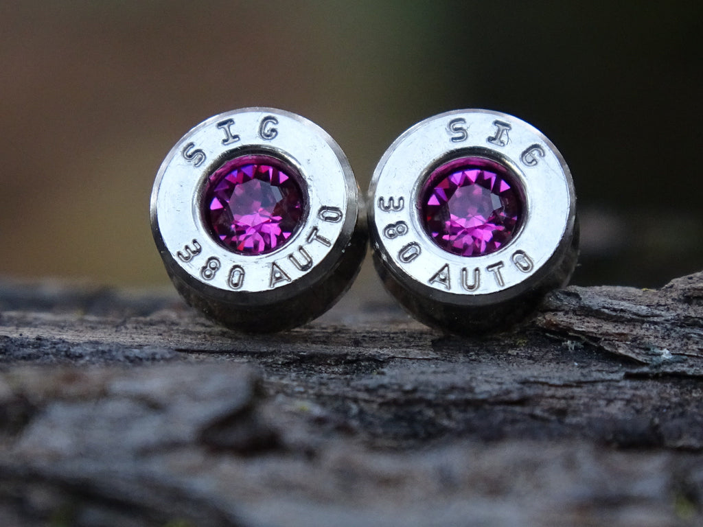 Bullet earring 380 auto Fuschia (etsy image id: 4309104076)