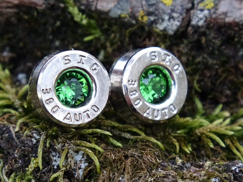 Bullet earring 380 auto Fern green (etsy image id: 4309111978)