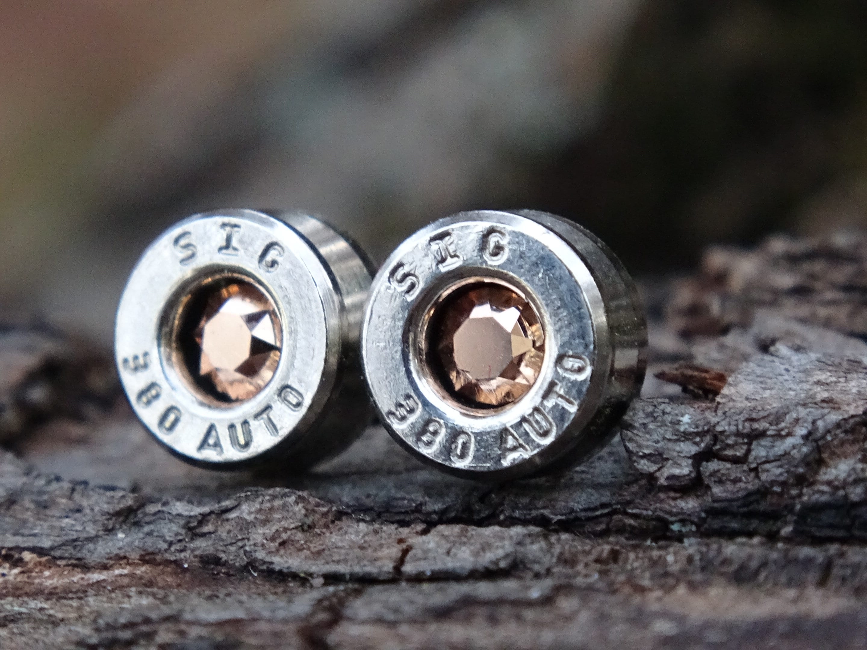 Bullet earring 380 auto Rose Gold (etsy image id: 4309122160)