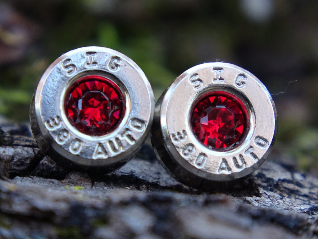 Bullet earring 380 auto garnet (etsy image id: 4354615329)