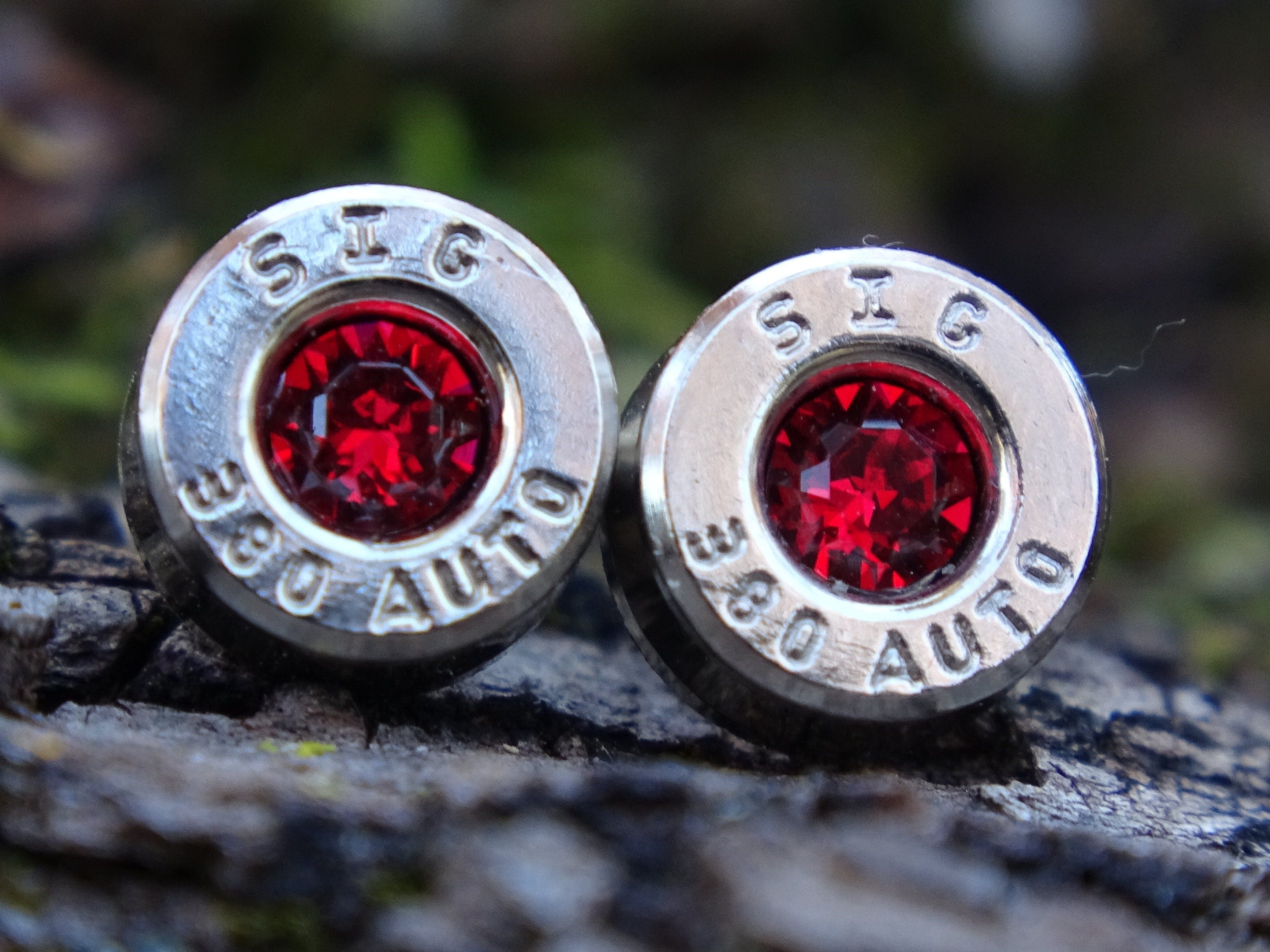 Bullet earring 380 auto garnet (etsy image id: 4354615329)