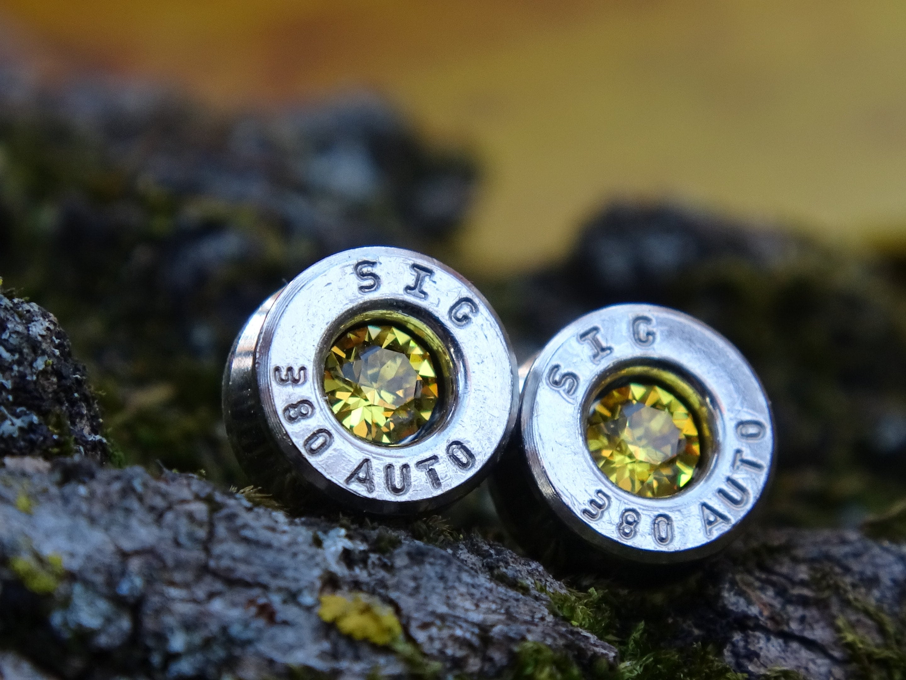 Bullet earring 380 auto Citrine (etsy image id: 4354751331)