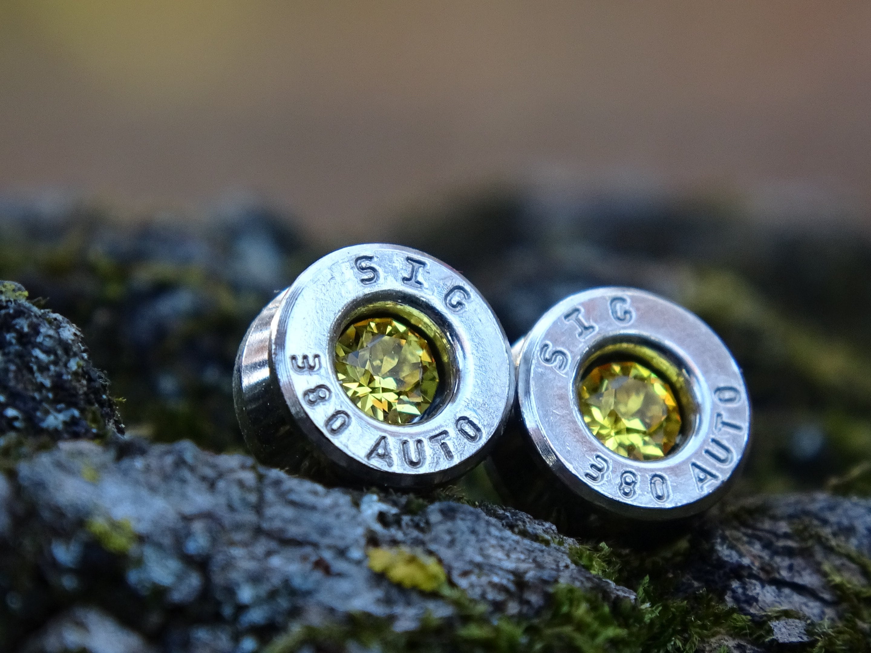 Bullet earring 380 auto Citrine (etsy image id: 4354751985)