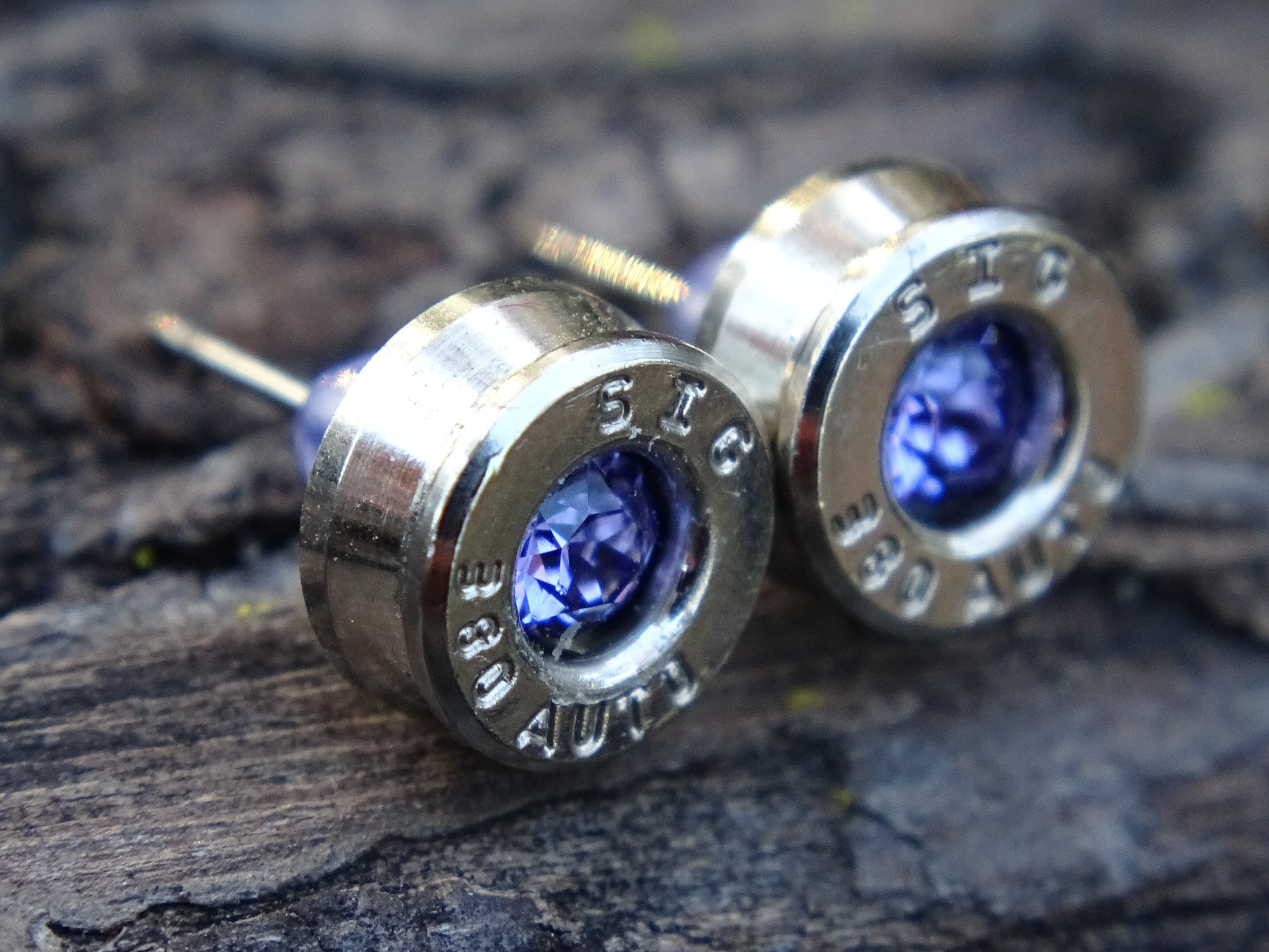 Bullet earring 380 auto Tanzanite (etsy image id: 4354755793)