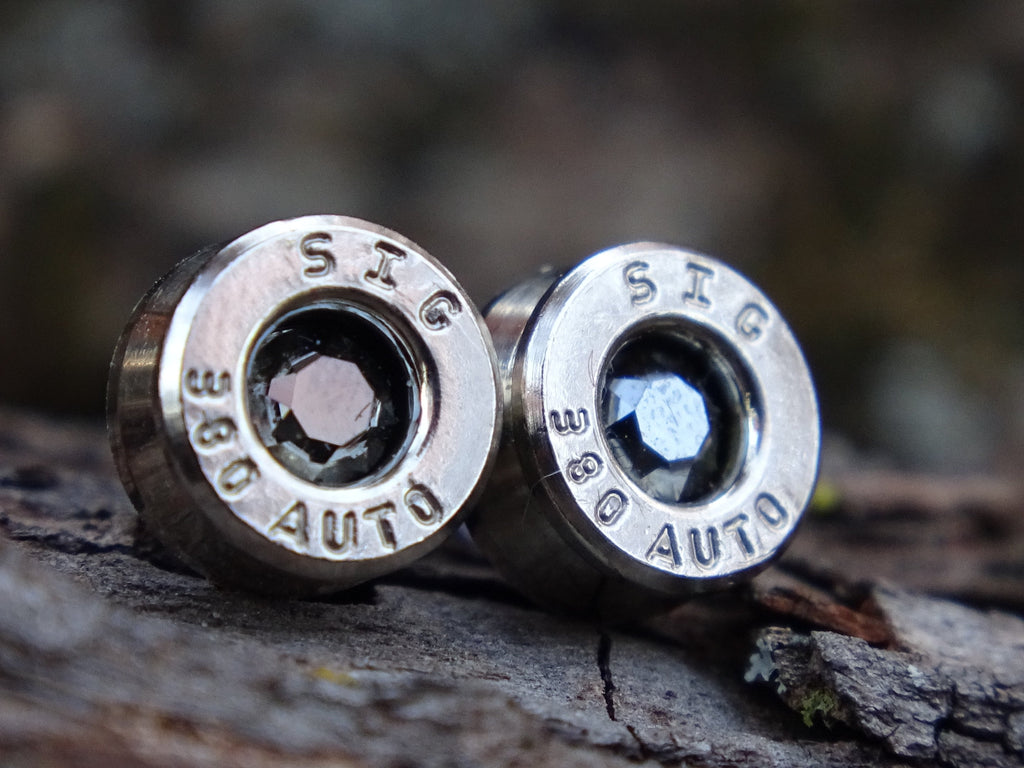 Bullet earring 380 auto Onyx (etsy image id: 4356452157)