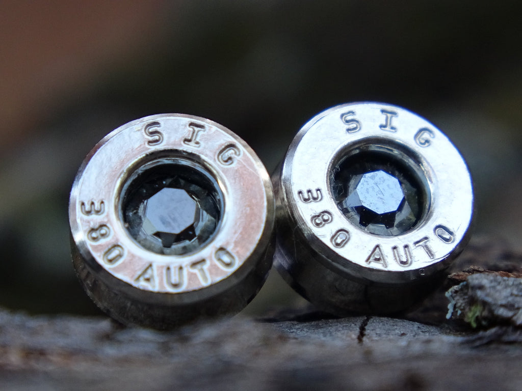 Bullet earring 380 auto Onyx (etsy image id: 4356452375)