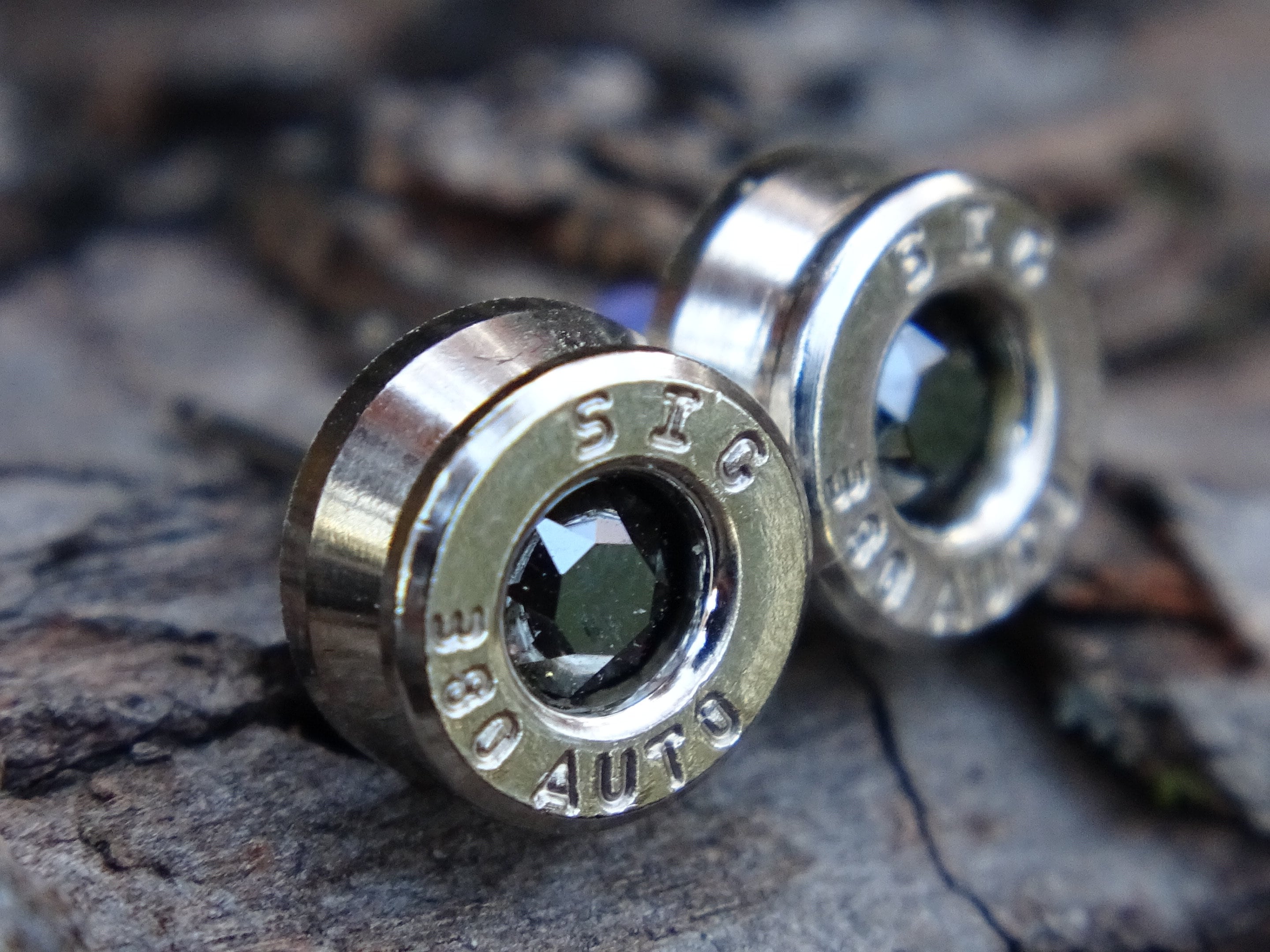 Bullet earring 380 auto Onyx (etsy image id: 4356452829)