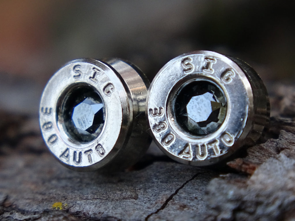 Bullet earring 380 auto Onyx (etsy image id: 4356453675)