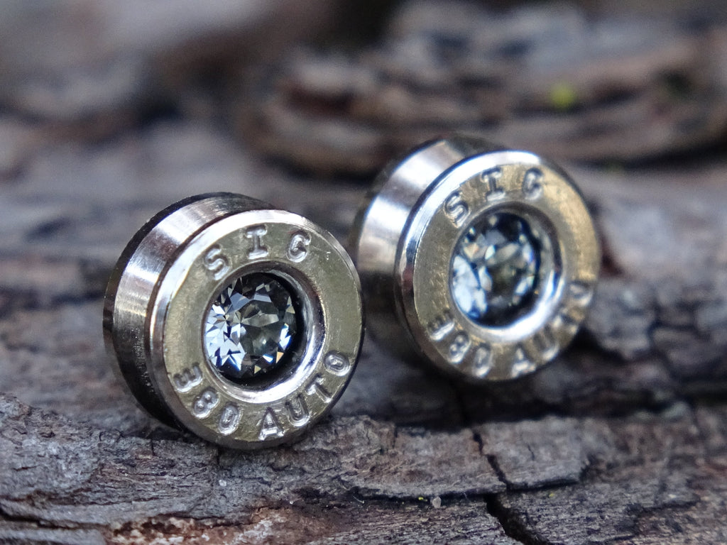 Bullet earring 380 auto Black diamond gray (etsy image id: 4356486847)