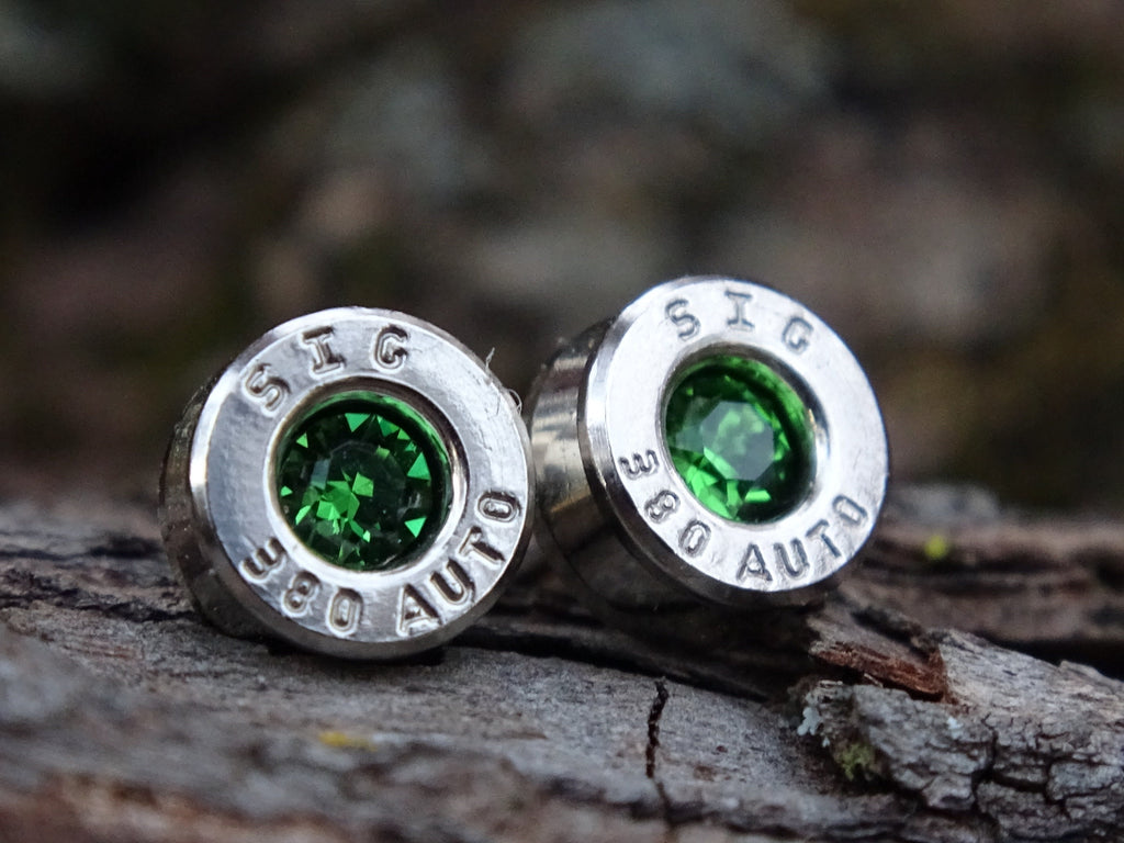 Bullet earring 380 auto Fern green (etsy image id: 4356509151)