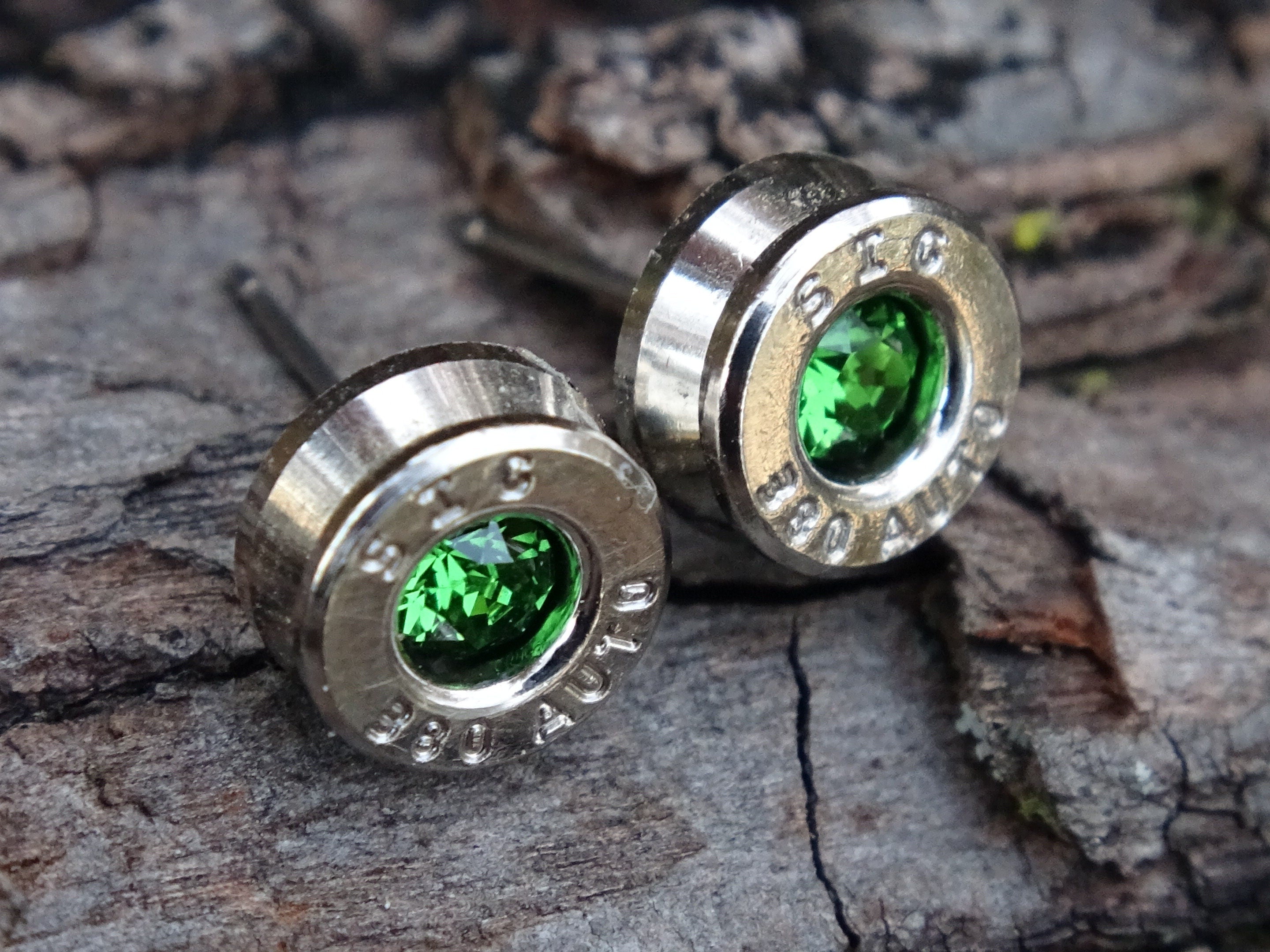 Bullet earring 380 auto Fern green (etsy image id: 4356509617)