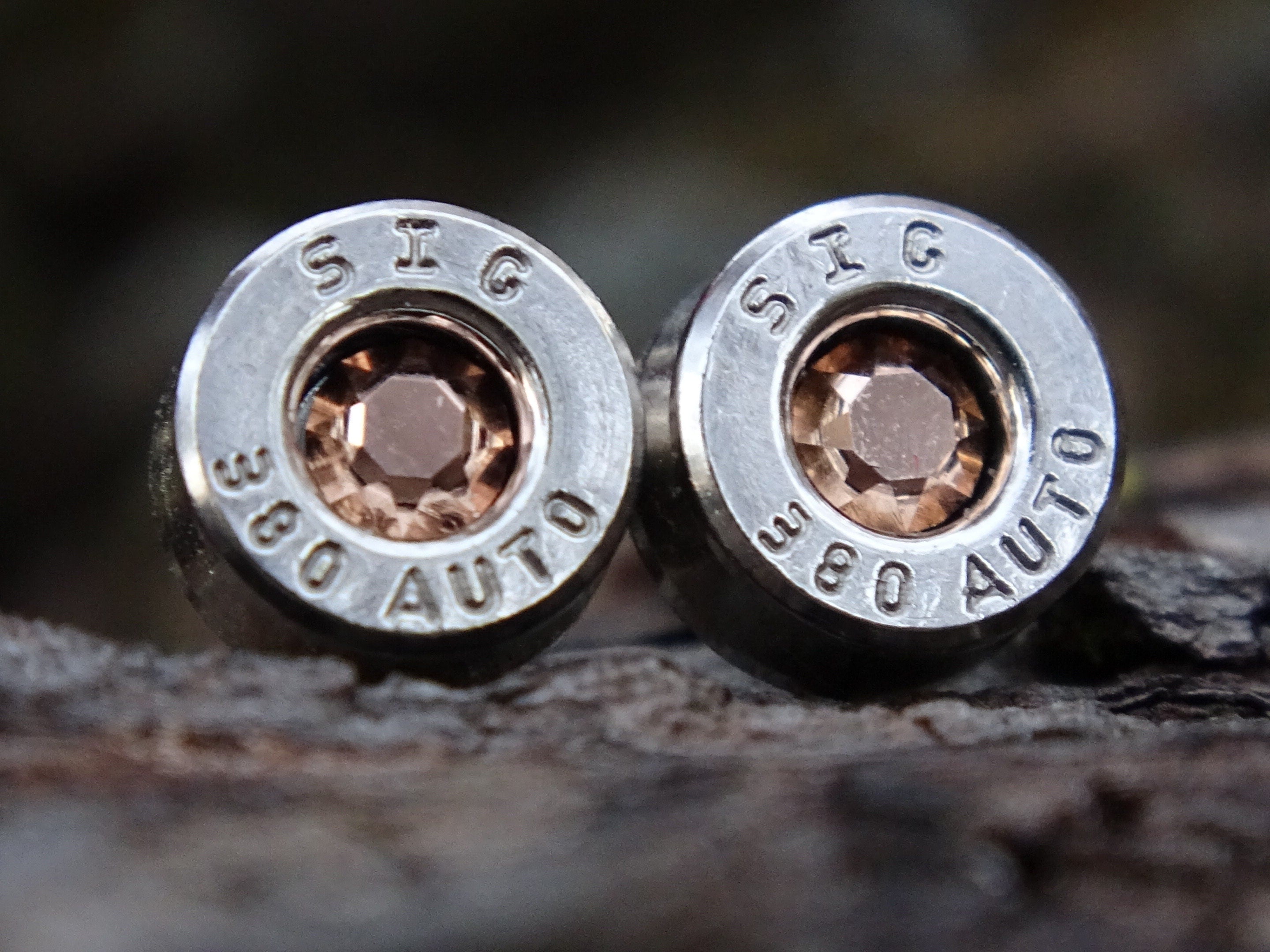 Bullet earring 380 auto Rose Gold (etsy image id: 4356519021)