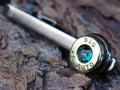 Bullet Tie clip two tone 45 ACP Emerald (etsy image id: 4510325856)
